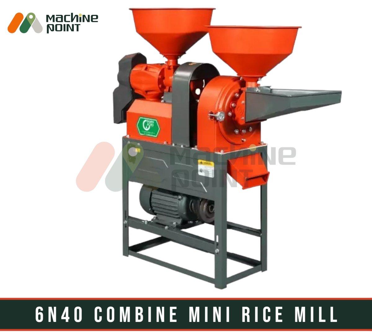 Compact 6N40 Combined Mini Rice Mill from Machine Point for efficient agriculture and food processing operations.