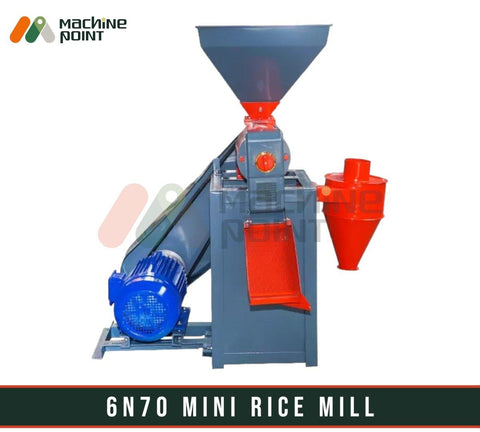 Compact 6N70 Mini Rice Mill without Motor, designed for efficient agriculture and food processing, available at Machine Point's online store for industrial and commercial needs.