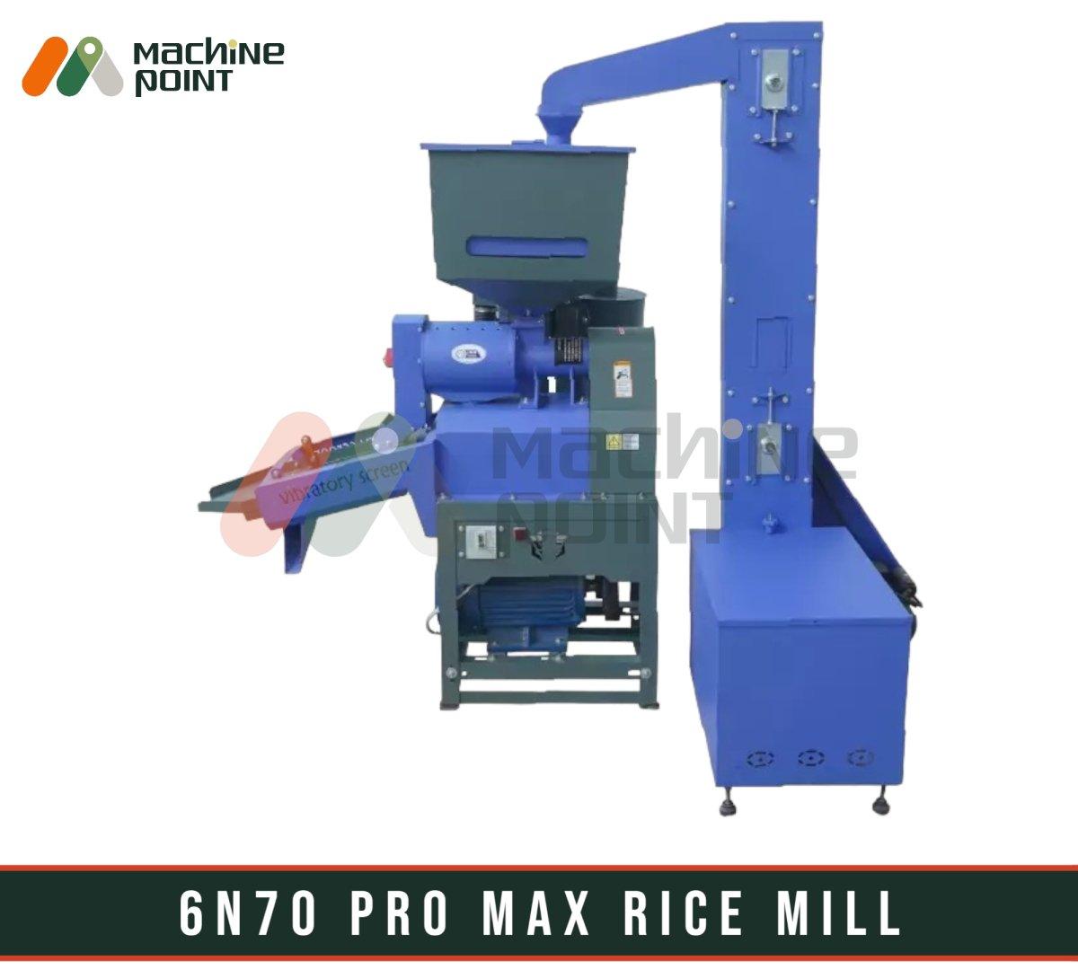 6N70 PRO MAX rice mill machine from Machine Point, a high-quality agriculture and food processing machinery supplier. This industrial rice mill features an efficient design for reliable performance.