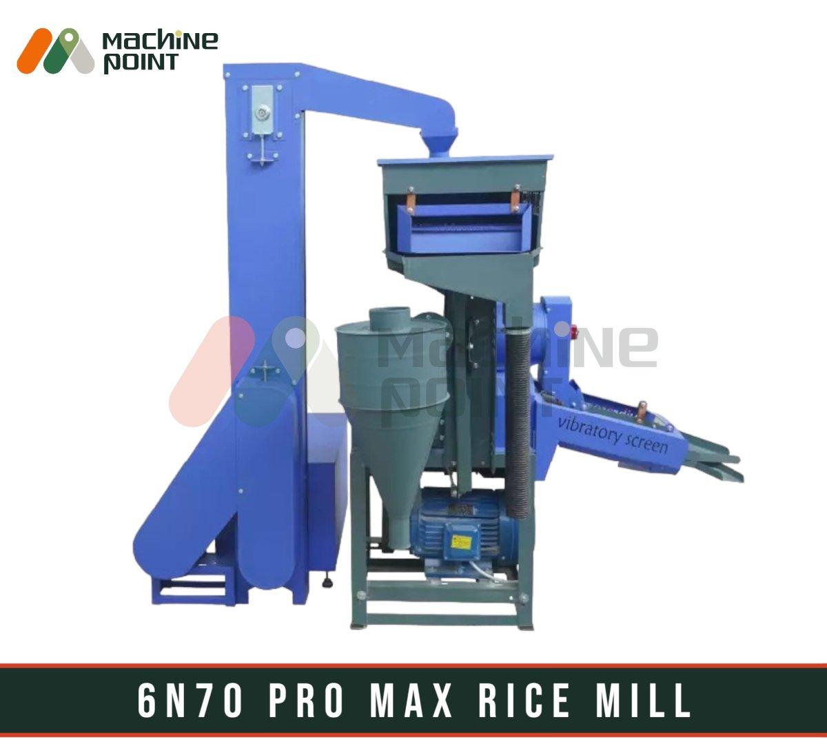 Compact and Efficient 6N70 PRO MAX Rice Mill Machine by Machine Point - Ideal for industrial and commercial rice processing operations.