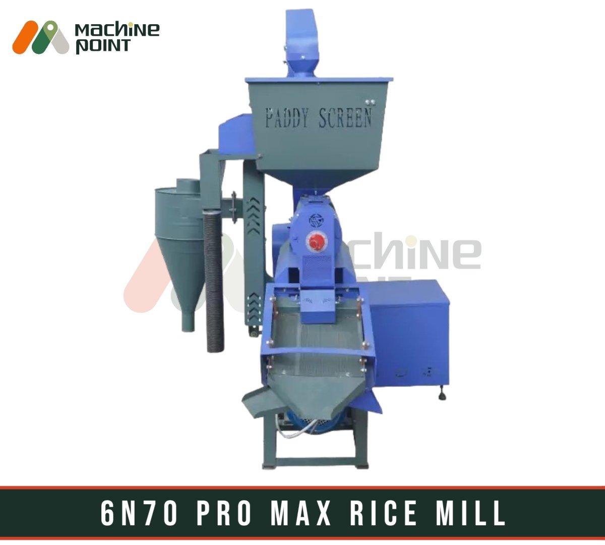 6N70 PRO MAX Rice Mill Machine - Industrial-grade rice processing equipment with advanced features for efficient grain handling and milling.