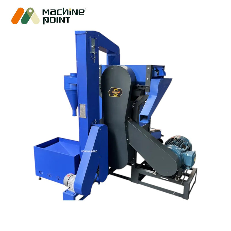 Heavy-duty rice milling machine with 600–800 kg/hr output and large hopper capacity