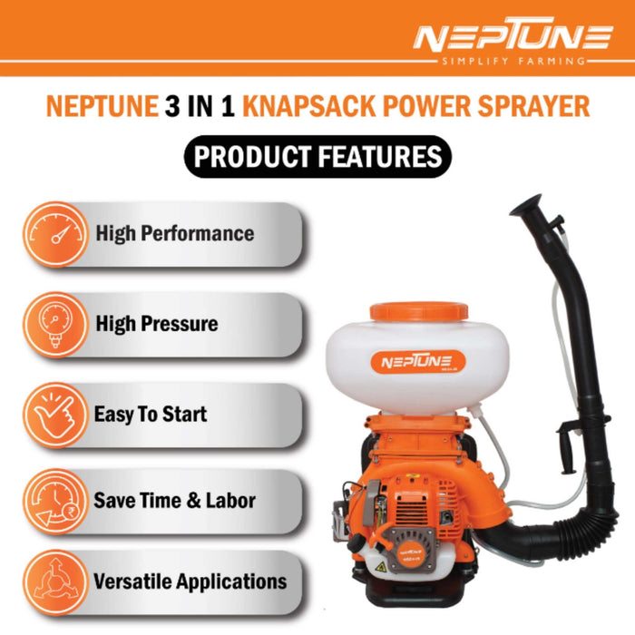 "Neptune MBD-40 12 Meter Range Power Sprayer for Farming"