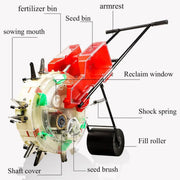 14 teeth manual seeder machine 4 row seed drill India