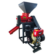 High capacity N70 rice mill with 10 HP diesel engine and large hopper