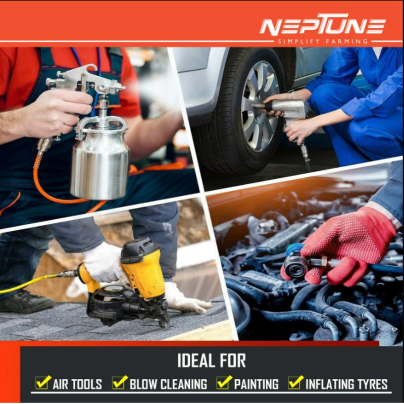 Portable 3HP Neptune air compressor for jobsite tasks