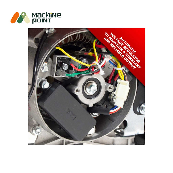 Machine Point WPB7510 LR generator with long runtime fuel tank and dual socket power output