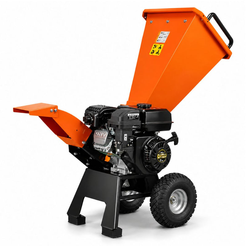 7 HP petrol wood chipper shredder machine for farm and garden waste