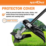 Neptune Elite brush cutter showing double-line spool attachment