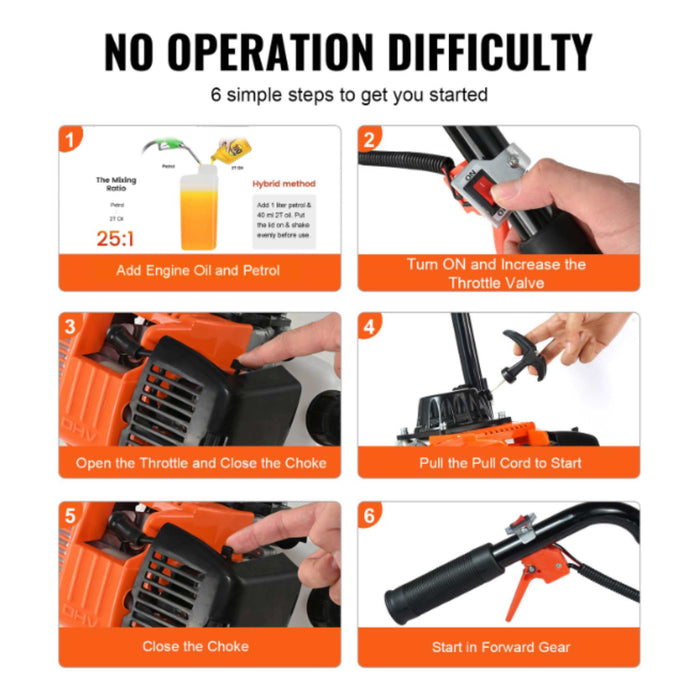 Neptune NC-52T garden weeder showing forged tines and compact frame