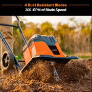 Compact power tiller for garden and lawn soil preparation by Machine Point