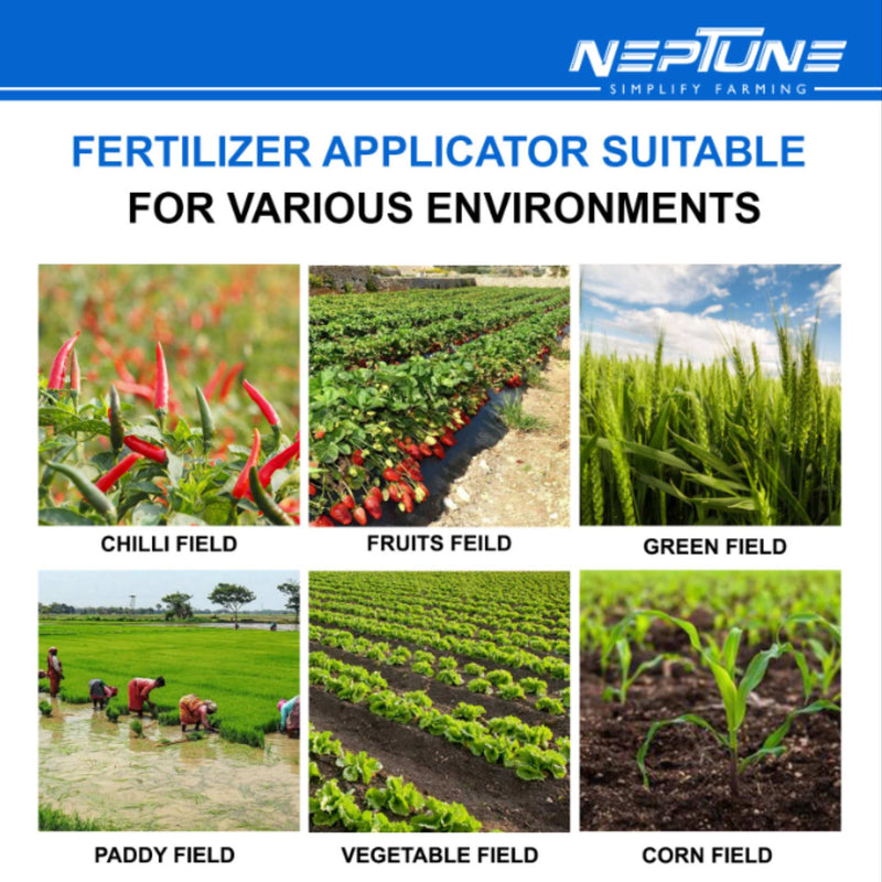 Lightweight Neptune fertilizer spreader for agricultural use