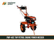 ADIYOGI 7HP power weeder with gear-driven transmission and PTO shaft for tough soil