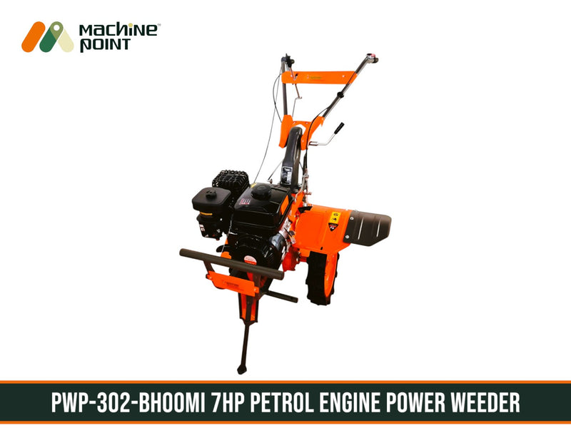 ADIYOGI PWP-302 Bhoomi 7HP petrol power weeder with cyclone air filter and bumper