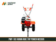 Agricultural power tiller with 32 dry blades and adjustable handlebar for deep tilling