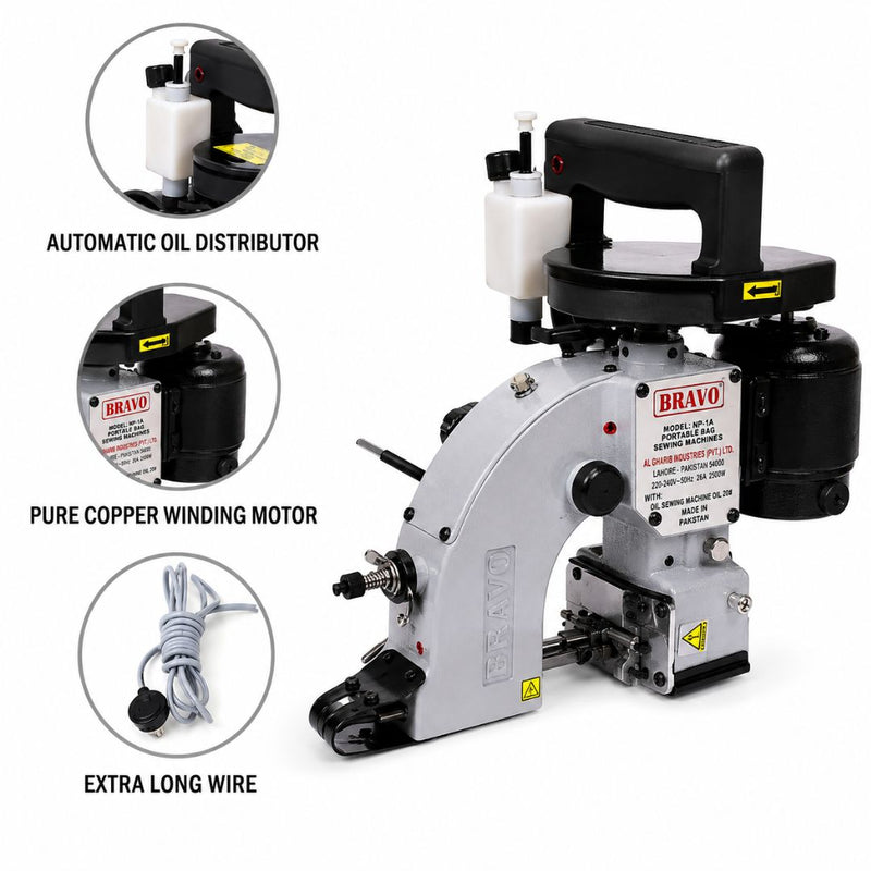 Bravo single needle bag closing machine 1600 to 1800 stitches per minute