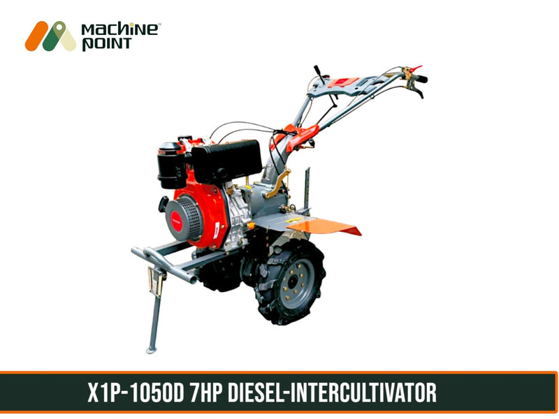 Bushra Impex Diesel Power Weeder with 105cm Adjustable Tilling Width and 10cm Tilling Depth