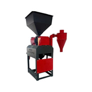 Compact 6N70 Pro rice mill with large rectangular hopper for efficient grain feeding