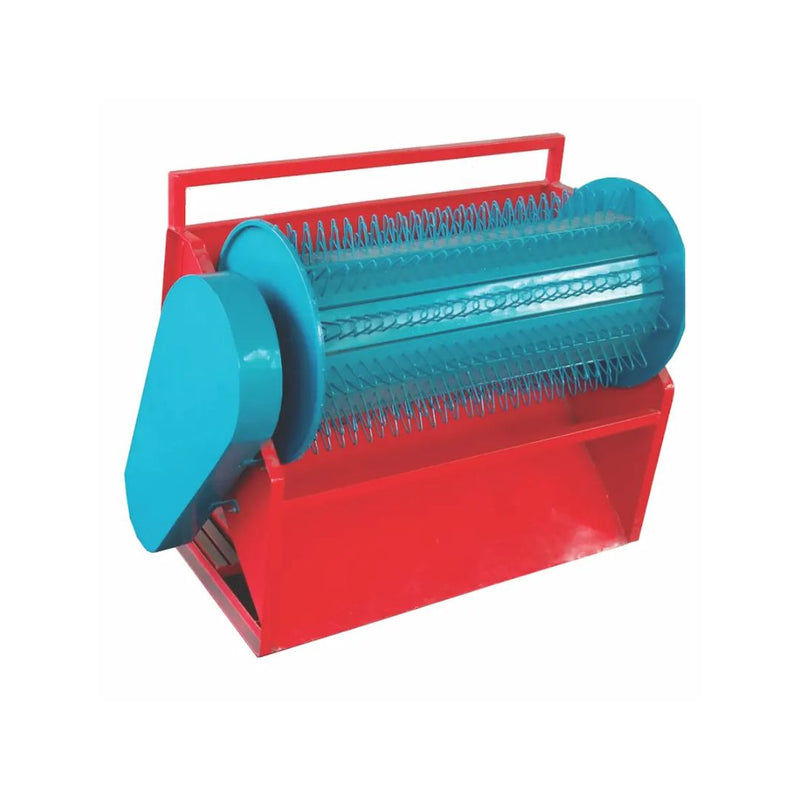 Compact pedal operated rice paddy thresher machine for agricultural use