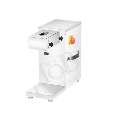 Small Fafda Making Machine – compact stainless steel body with export quality build, mounted on a table for commercial snack preparation.