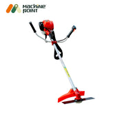 Machine Point GX35 farming brush cutter displayed with box and attachments

