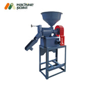 Compact rice mill for home and farm use with customizable motor setup

