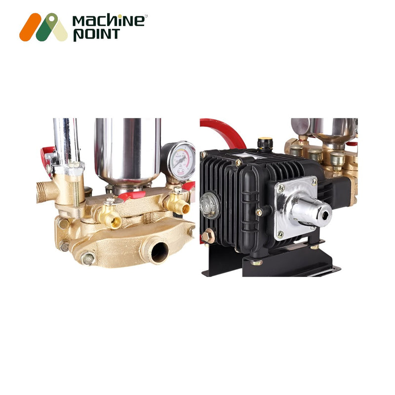 Petrol agricultural sprayer with brass pump and square steel frame

