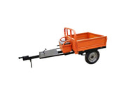 Machine Point power weeder trolley with sturdy frame and pneumatic tyres, perfect for small farm transportation.