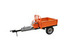 Machine Point power weeder trolley with sturdy frame and pneumatic tyres, perfect for small farm transportation.