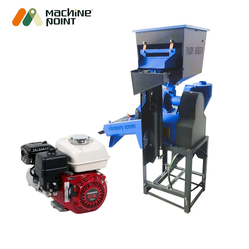 6N50 DSV rice mill with 7.5 HP petrol engine for field-side paddy processing


