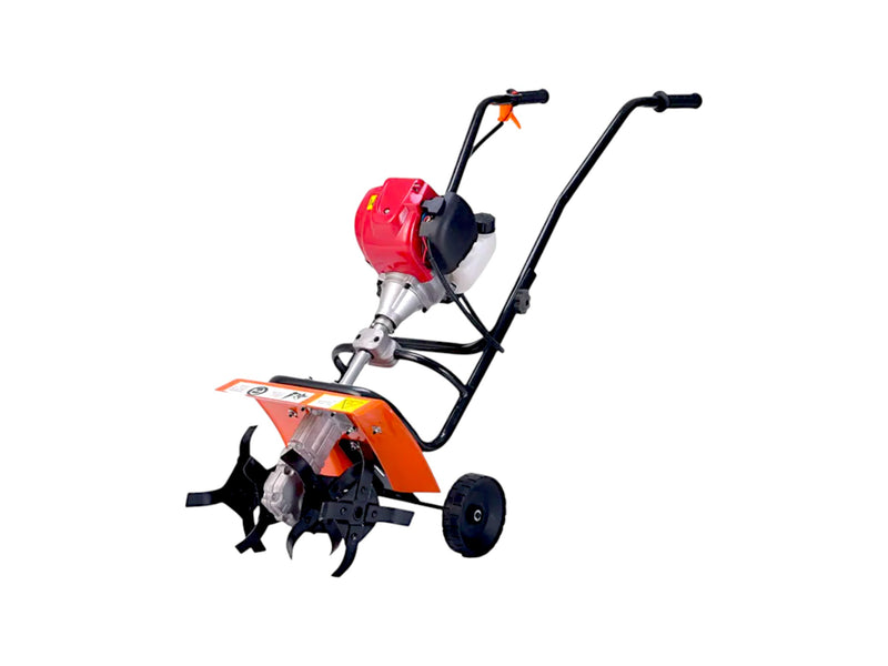 GT-RC2600 mini power weeder with 63CC 2-stroke petrol engine for home gardens and small farms.