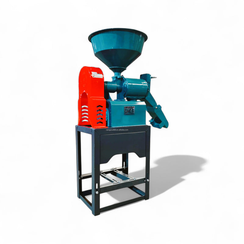 6N40 rice mill with round hopper for small-scale paddy processing

