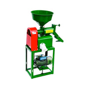 Compact rice mill with copper winding motor and circular feeding hopper

