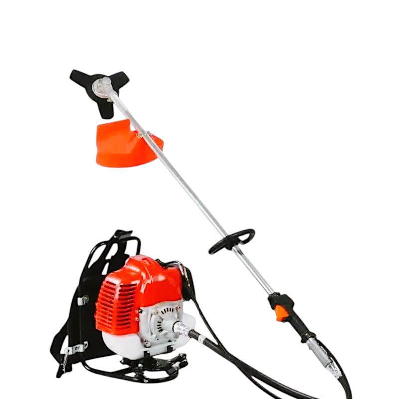 LEO CG-530 backpack brush cutter with 2.4HP engine and 52CC for comfortable weed clearing


