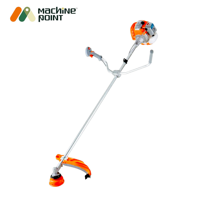 Complete SP-CG-520 brush cutter kit including 3T blade, 80T blade, fuel bottle, and harness

