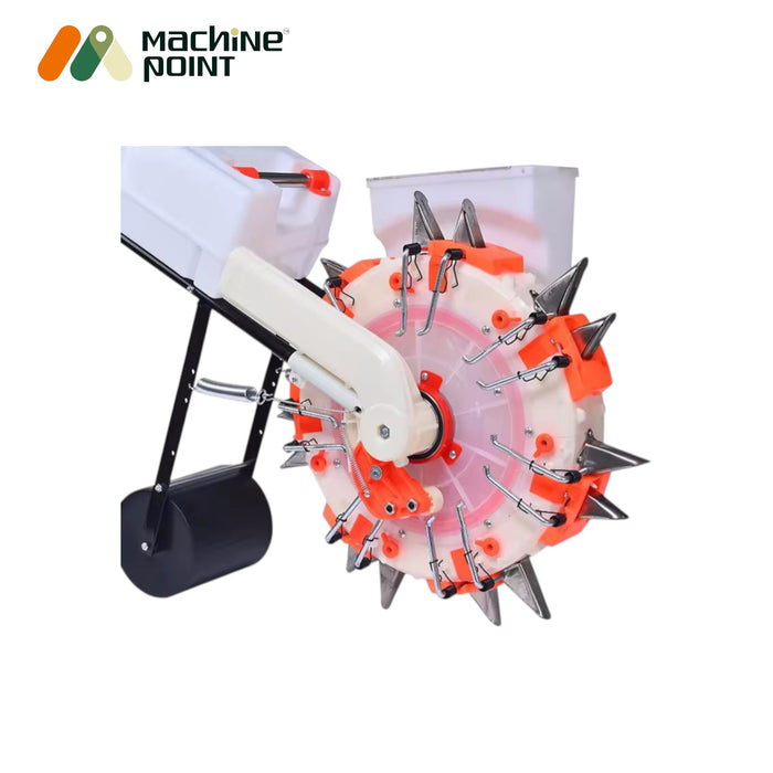 Innovative agricultural manual sowing machine with fertilizer attachment for small farmers