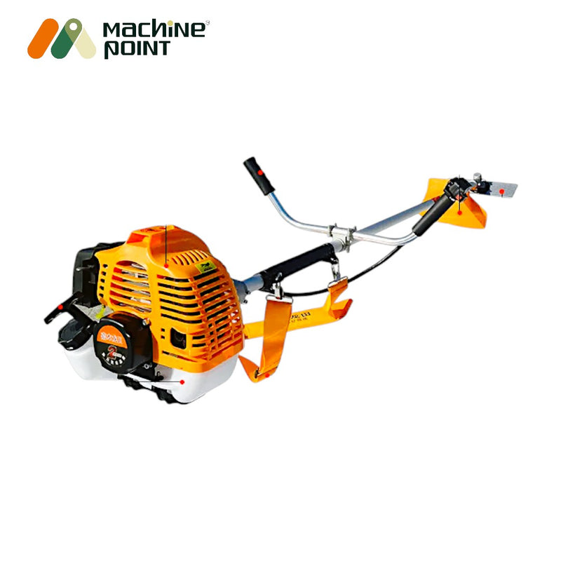 Kisan brush cutter for weed and grass removal with 52CC engine and 28 mm shaft diameter