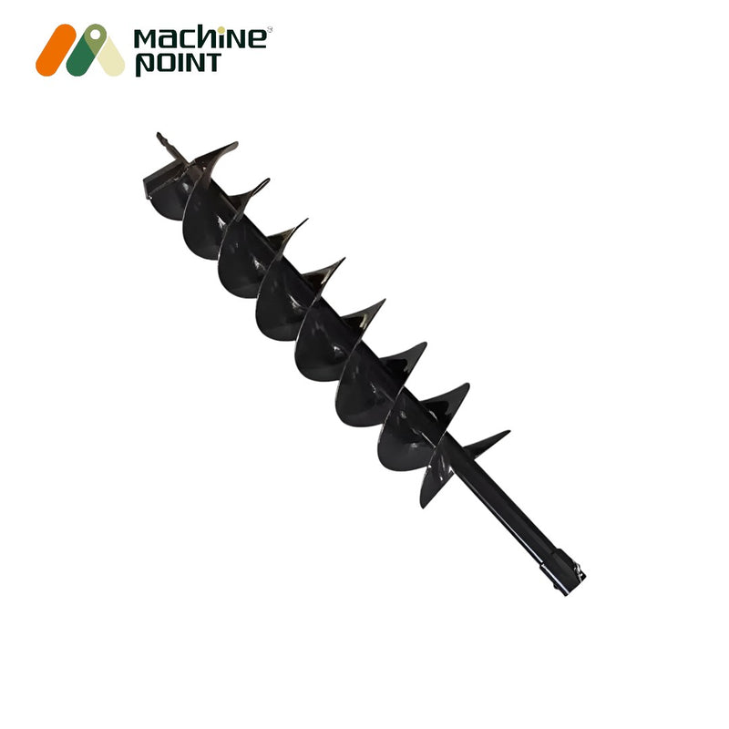 Heavy-duty twin blade auger drill attachment for soil digging


