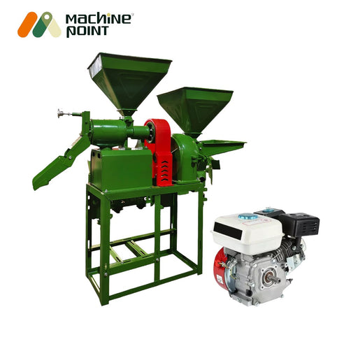 6N110 combined rice mill with 7.5 HP petrol engine for field use

