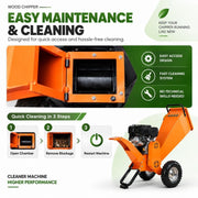 Heavy-duty branch shredder with Cr12MoV double edge blades