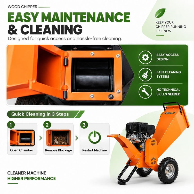 Heavy-duty branch shredder with Cr12MoV double edge blades