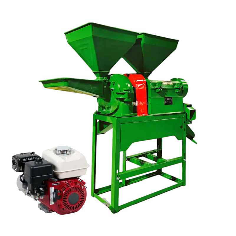 Heavy-duty rice milling and grinding machine with petrol engine

