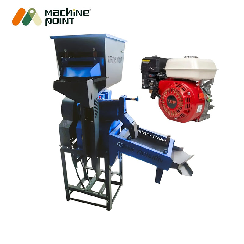 Machine Point rice mill with petrol engine for off-grid operations

