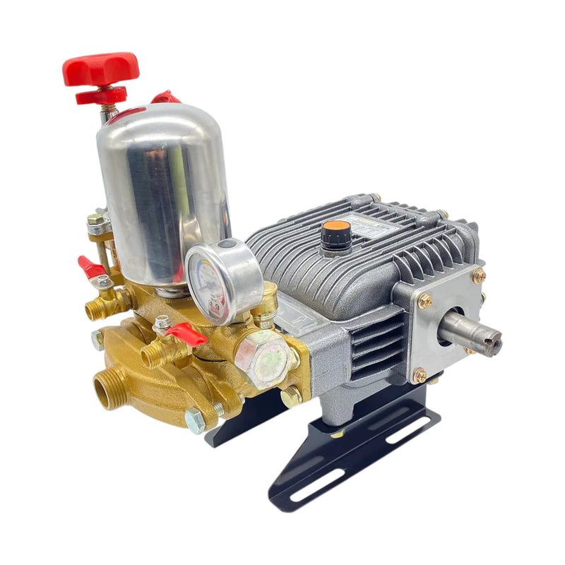 TG-70B3 machine with spray label, RPM range, and operating pressure

