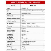 KAMCO KMB 200 rotary power tiller