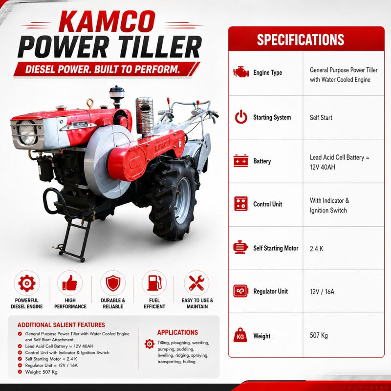 12 HP diesel power tiller for farming