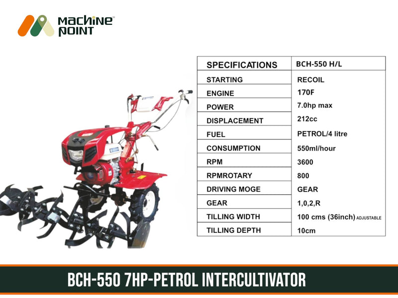 Power Weeder with 10 cm Tilling Depth for Garden and Vegetable Farming