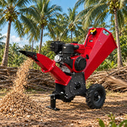 Petrol wood chipper machine for branches up to 120 mm diameter