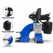 Portable sack stitching machine for grain, cattle feed, seed and industrial packaging bags