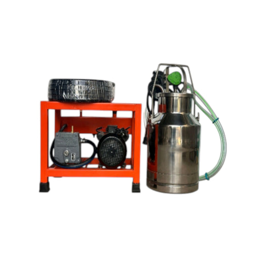 C17M KP Krushi Power Motor Single Bucket Cow Milking Machine with Stainless Steel Can – Machine Point